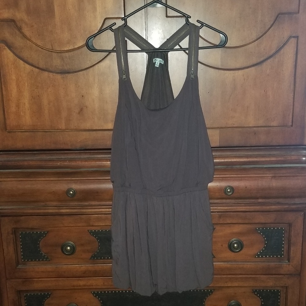 Cute Zipper Strapped Dress
